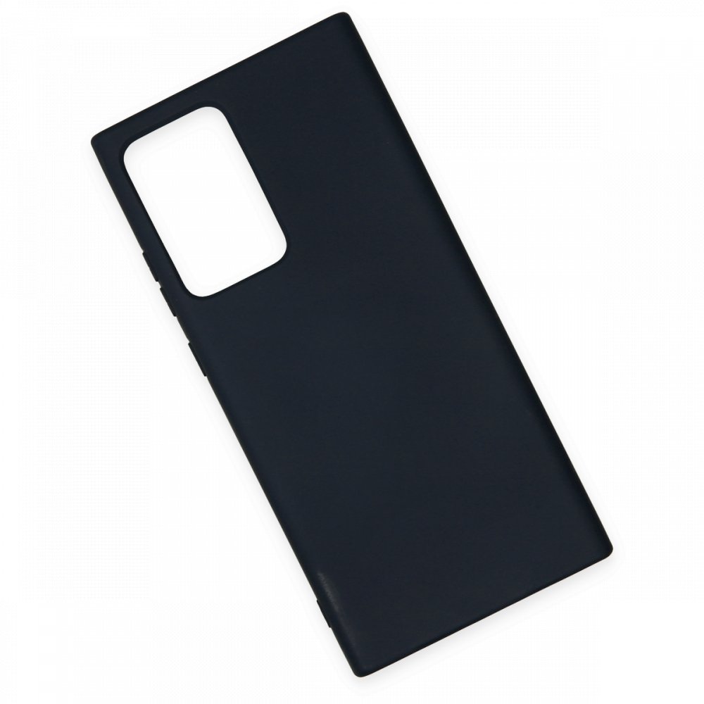 Newface Samsung Galaxy Note 20 Ultra Kılıf Nano içi Kadife Silikon - Lacivert