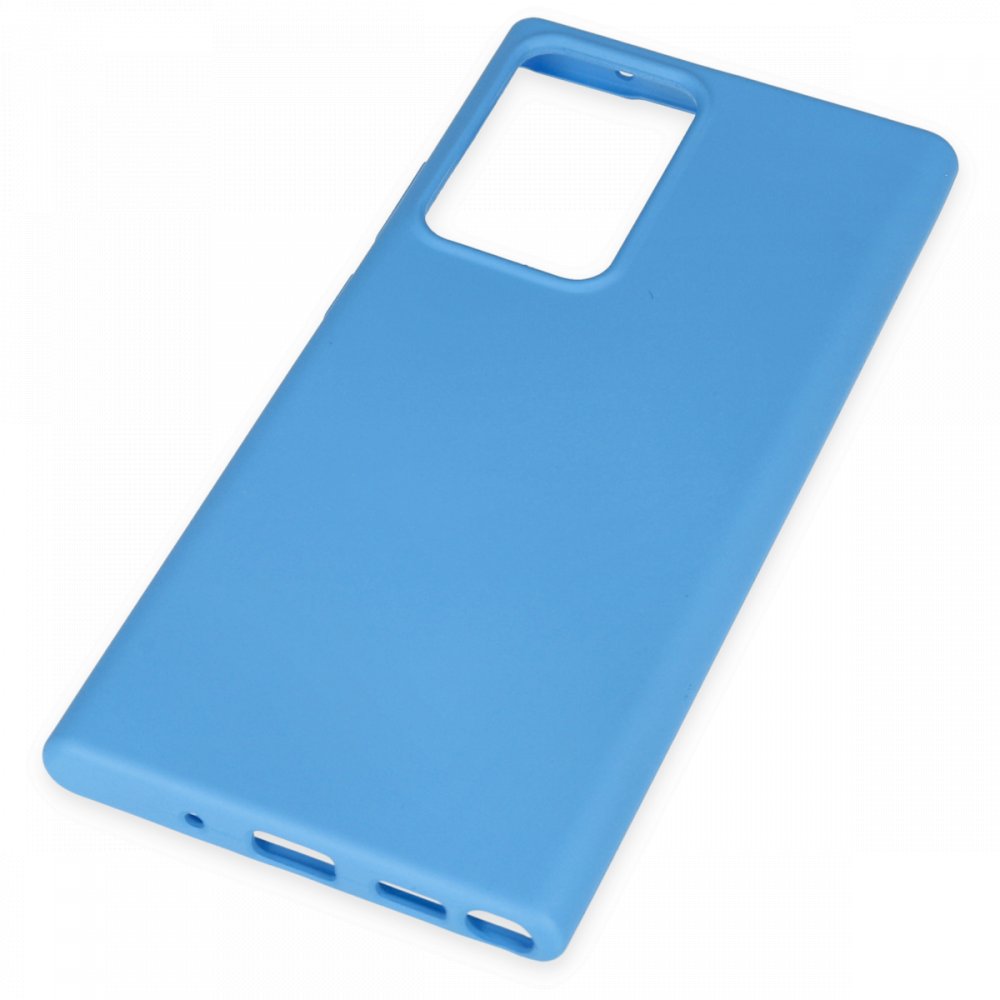 Newface Samsung Galaxy Note 20 Ultra Kılıf Nano içi Kadife  Silikon - Mavi