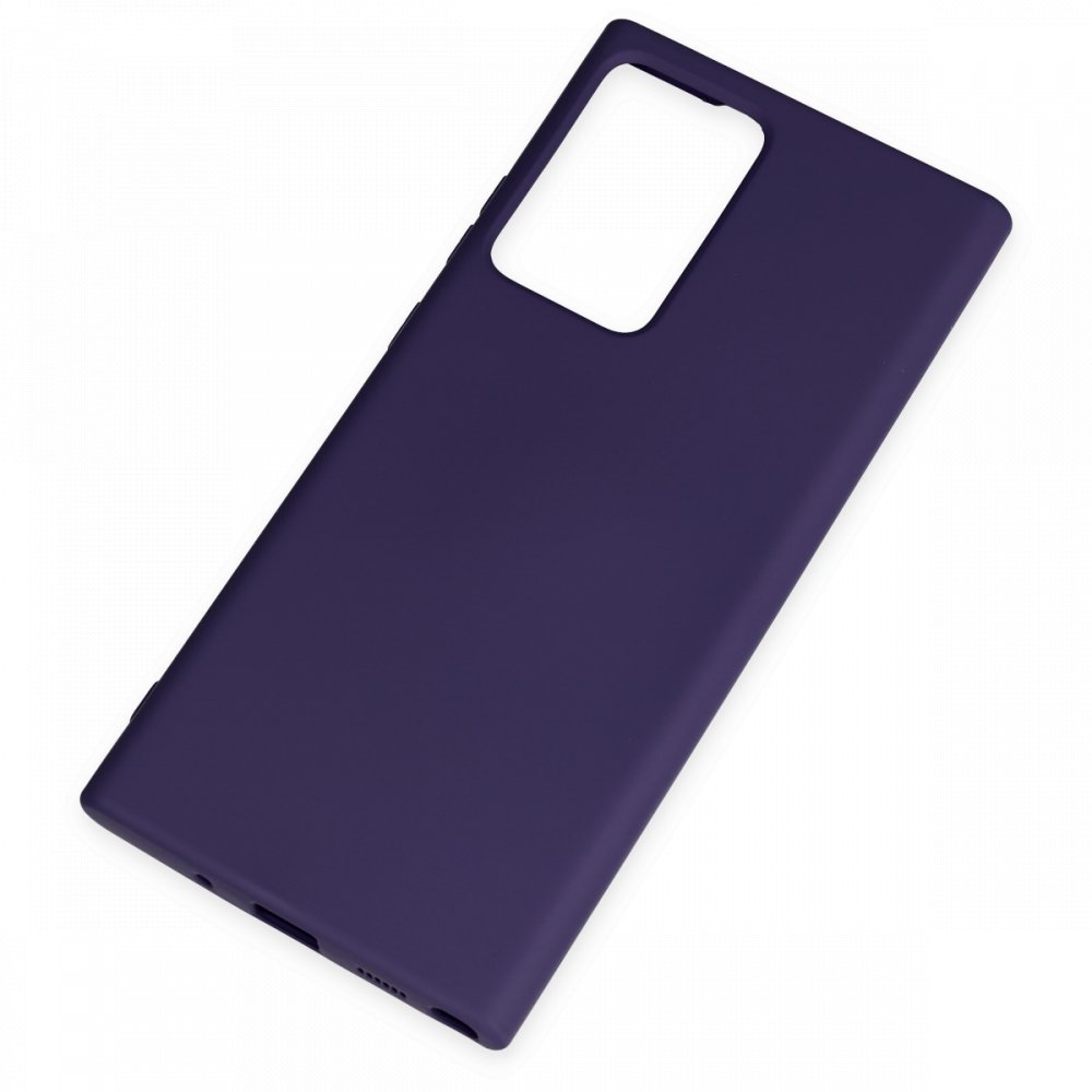 Newface Samsung Galaxy Note 20 Ultra Kılıf Nano içi Kadife Silikon - Mor