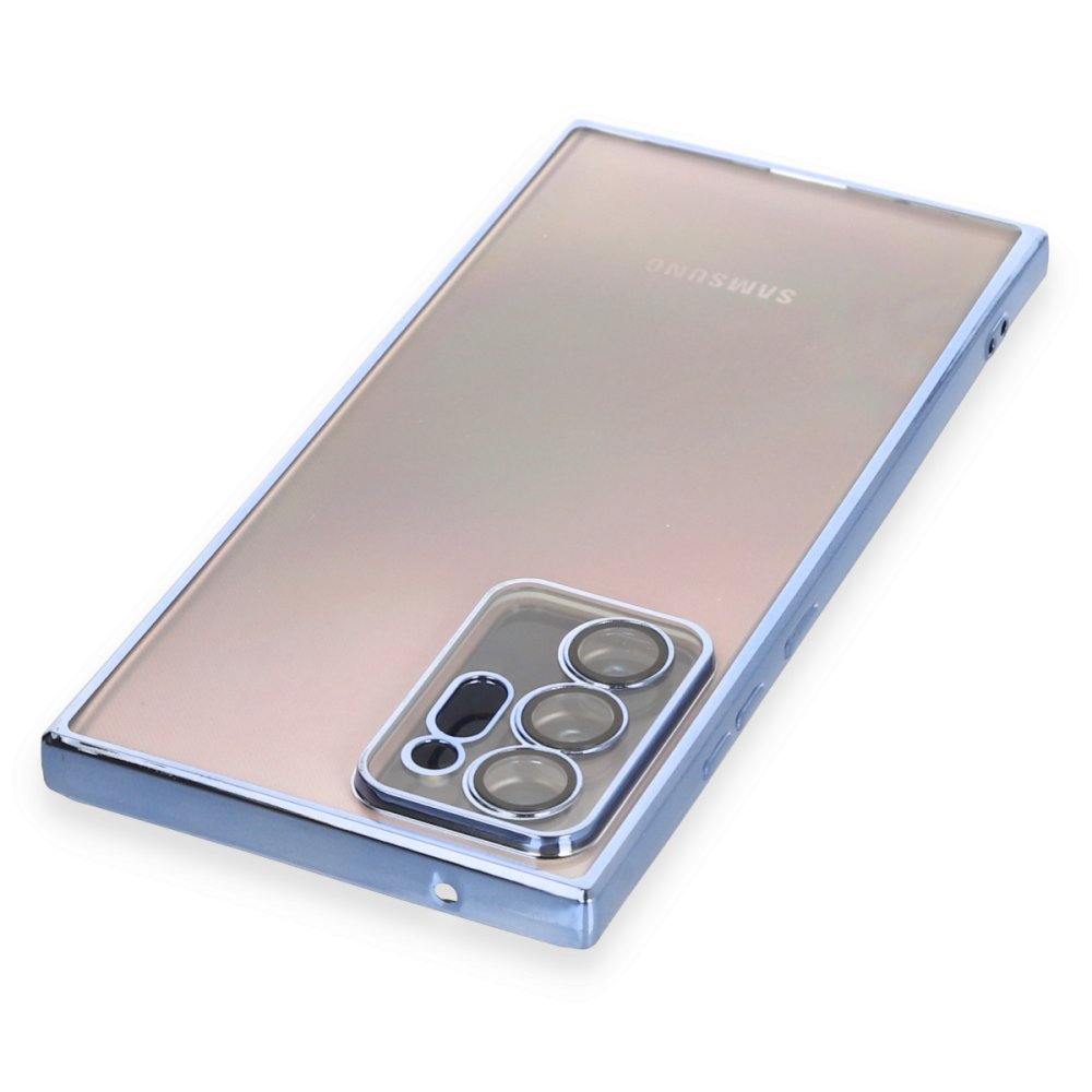 Newface Samsung Galaxy Note 20 Ultra Kılıf Razer Lensli Silikon - Açık Mavi