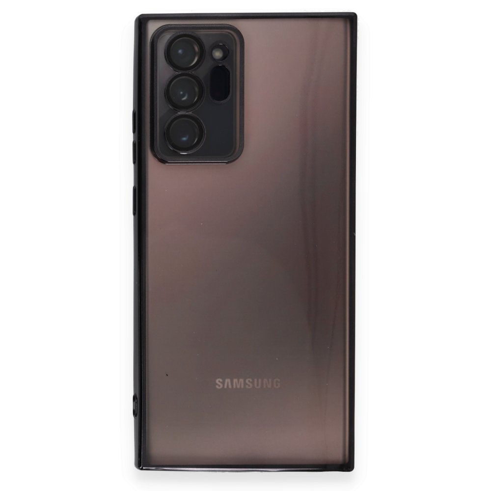 Newface Samsung Galaxy Note 20 Ultra Kılıf Razer Lensli Silikon - Siyah