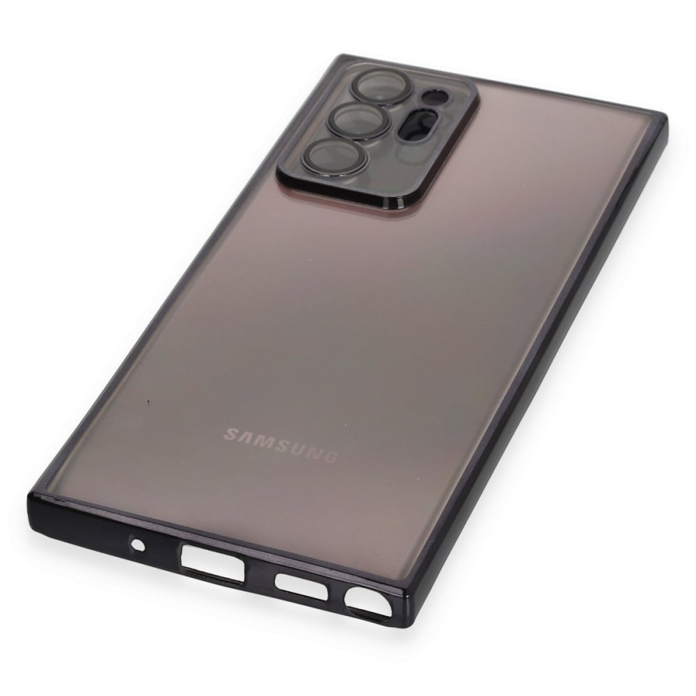 Newface Samsung Galaxy Note 20 Ultra Kılıf Razer Lensli Silikon - Siyah