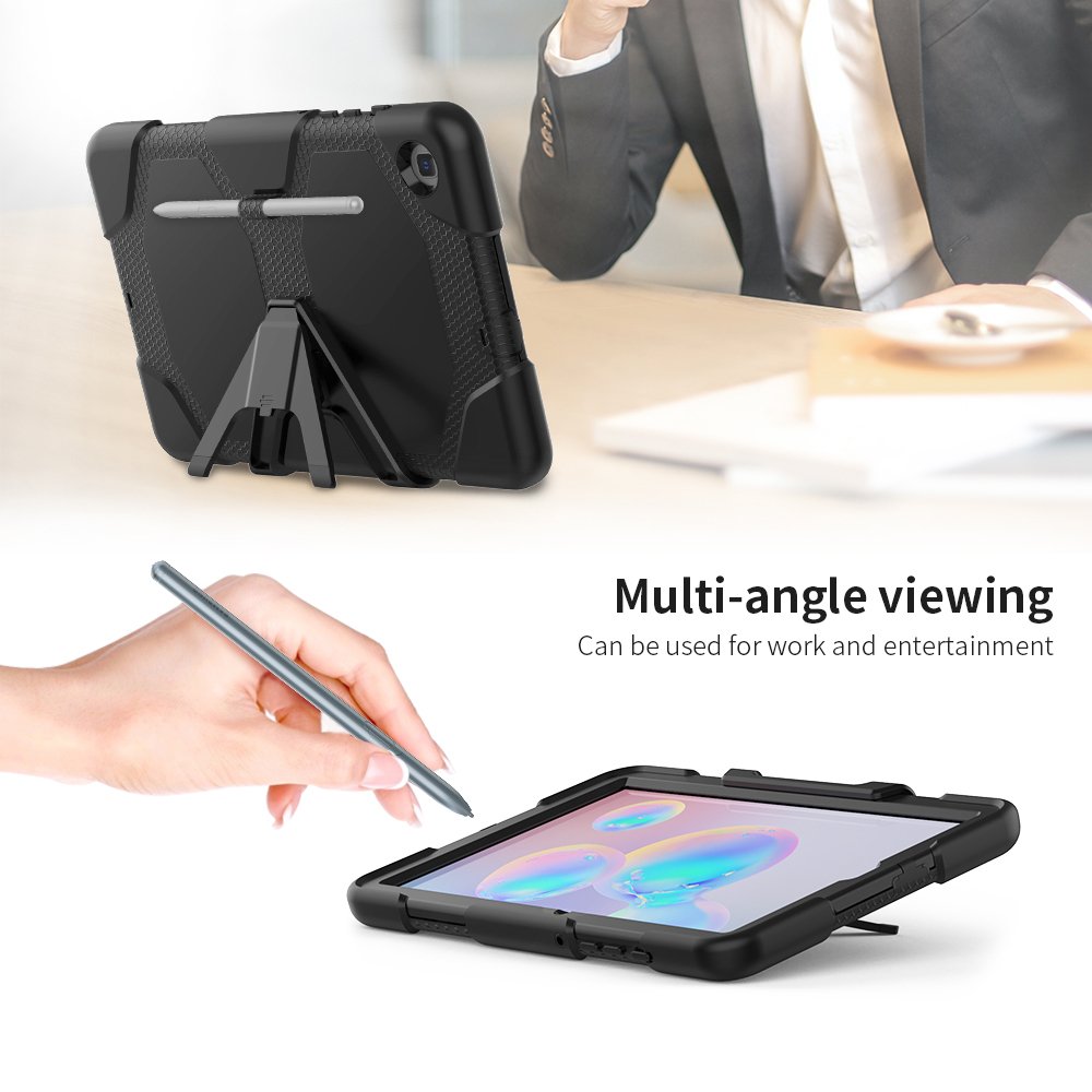 Newface Samsung Galaxy P610 Tab S6 Lite 10.4 Kılıf Griffin Tablet Kapak - Siyah