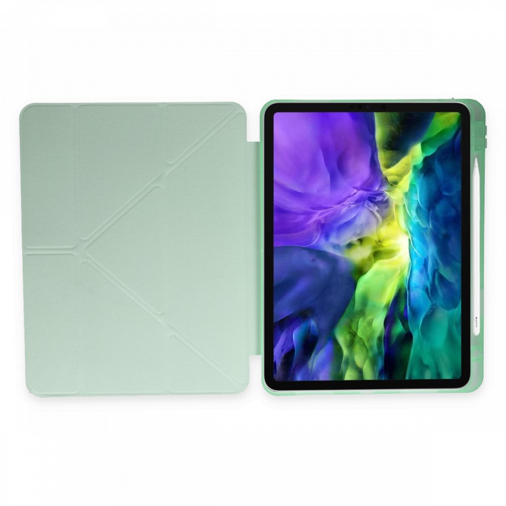 Newface iPad Air 2 9.7 Kılıf Kalemlikli Mars Tablet Kılıfı - Açık Yeşil