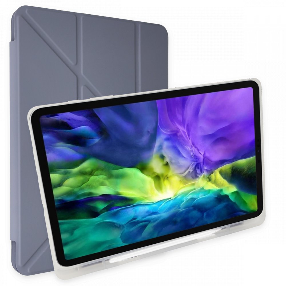 Newface iPad 5 Air 9.7 Kılıf Kalemlikli Mars Tablet Kılıfı - Lila