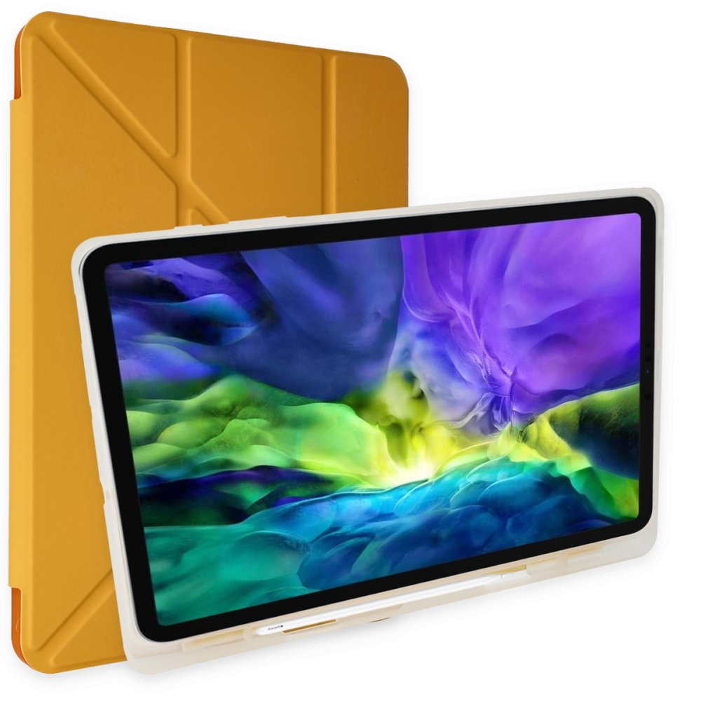 Newface iPad 5 Air 9.7 Kılıf Kalemlikli Mars Tablet Kılıfı - Sarı