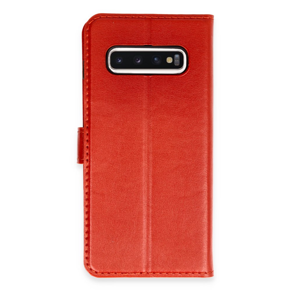 Newface Samsung Galaxy S10 Plus Kılıf Trend S Plus Kapaklı Kılıf - Kırmızı