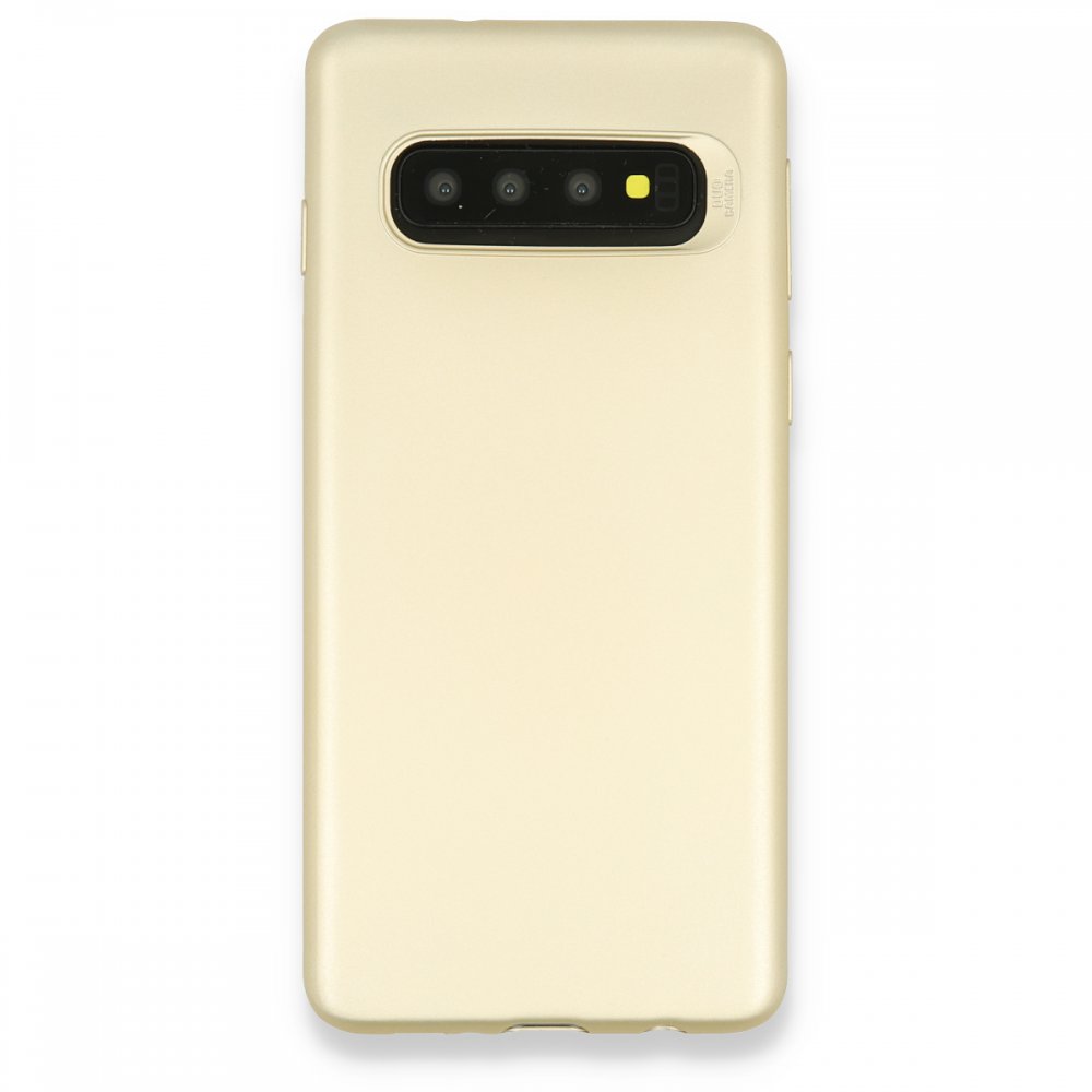 Newface Samsung Galaxy S10 Kılıf First Silikon - Gold