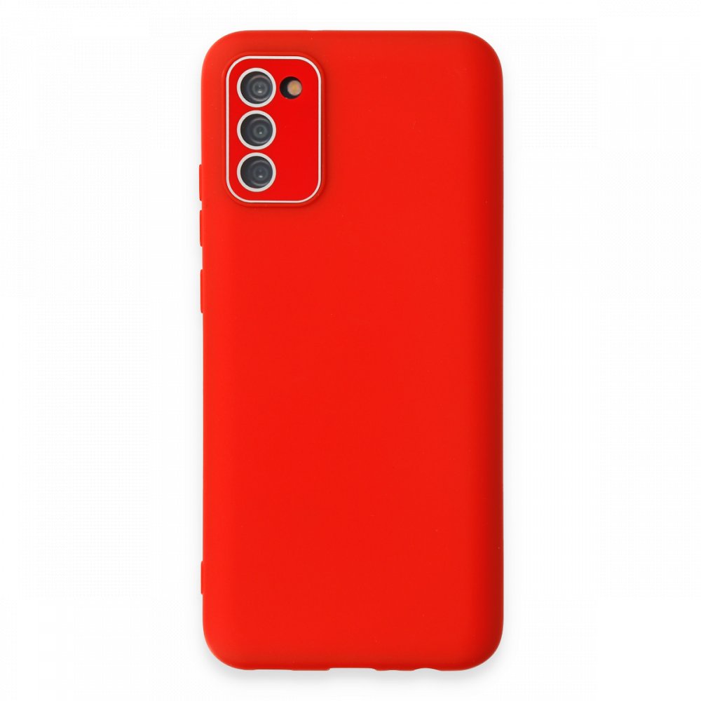 Newface Samsung Galaxy S20 FE Kılıf Lansman Glass Kapak - Kırmızı