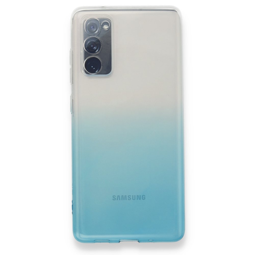 Newface Samsung Galaxy S20 FE Kılıf Lüx Çift Renkli Silikon - Turkuaz
