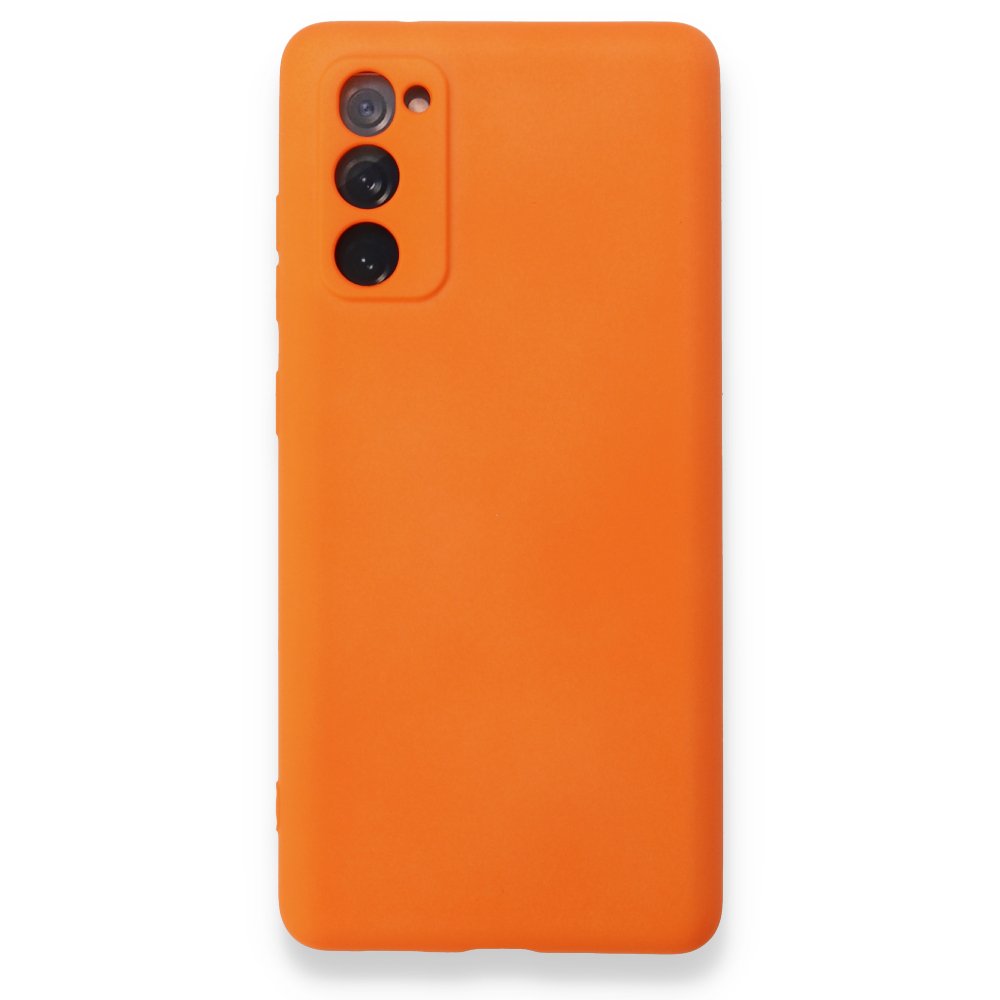 Newface Samsung Galaxy S20 FE Kılıf Nano içi Kadife Silikon - Turuncu