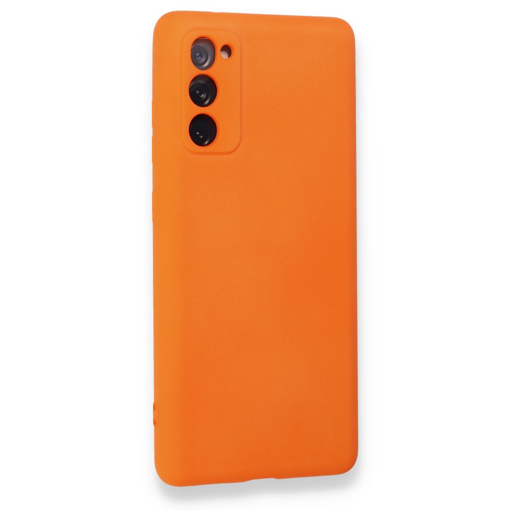 Newface Samsung Galaxy S20 FE Kılıf Nano içi Kadife Silikon - Turuncu