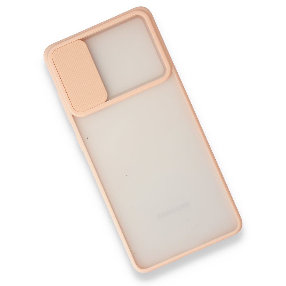 Newface Samsung Galaxy S20 FE Kılıf Palm Buzlu Kamera Sürgülü Silikon - Pembe