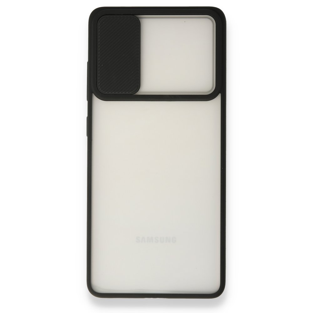 Newface Samsung Galaxy S20 FE Kılıf Palm Buzlu Kamera Sürgülü Silikon - Siyah