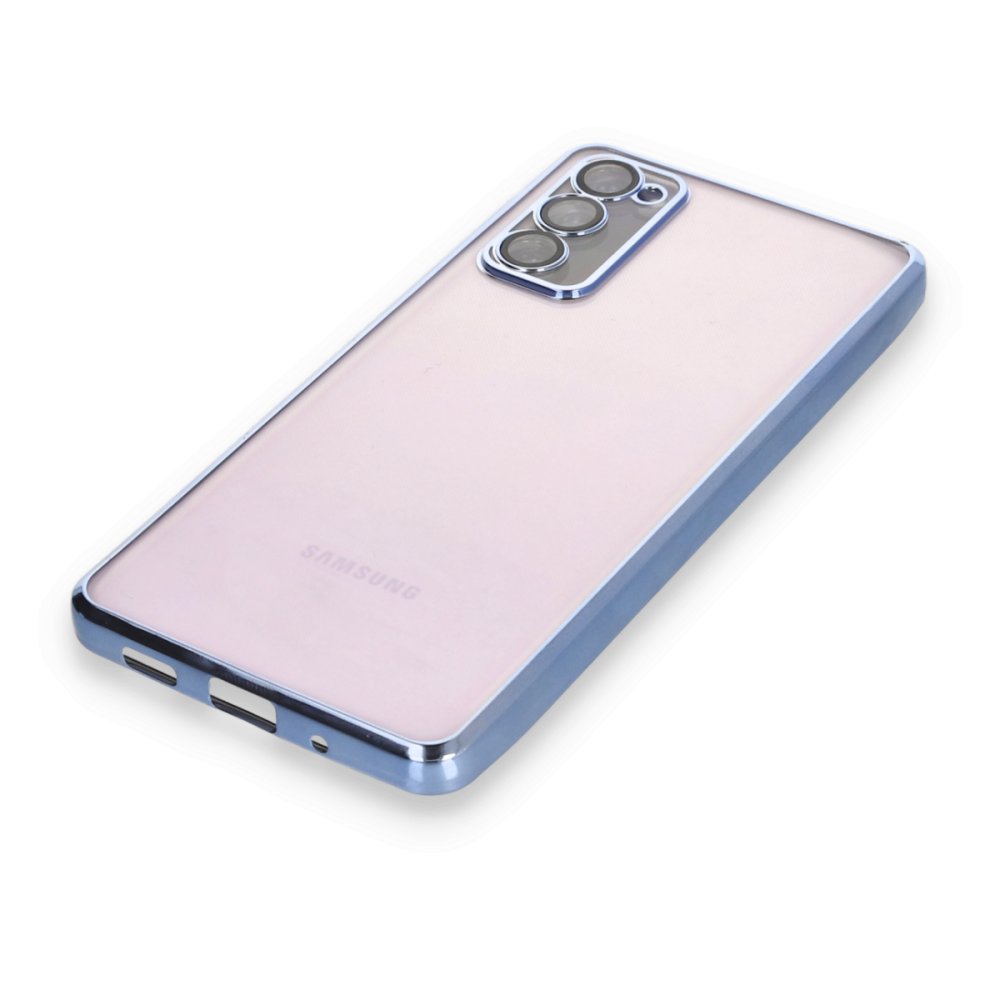 Newface Samsung Galaxy S20 FE Kılıf Razer Lensli Silikon - Açık Mavi