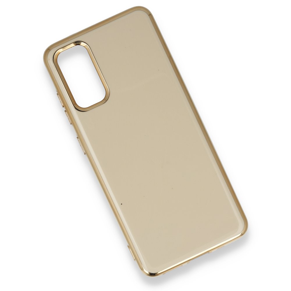 Newface Samsung Galaxy S20 Kılıf İkon Silikon - Gold