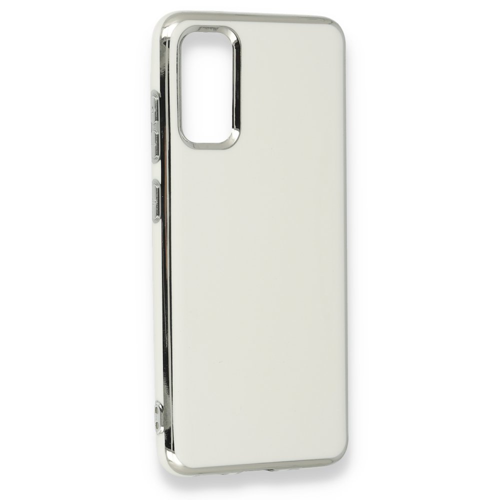 Newface Samsung Galaxy S20 Kılıf İkon Silikon - Gümüş