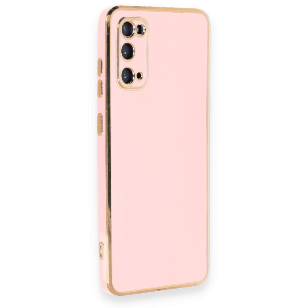 Newface Samsung Galaxy S20 Kılıf Volet Silikon - Pembe