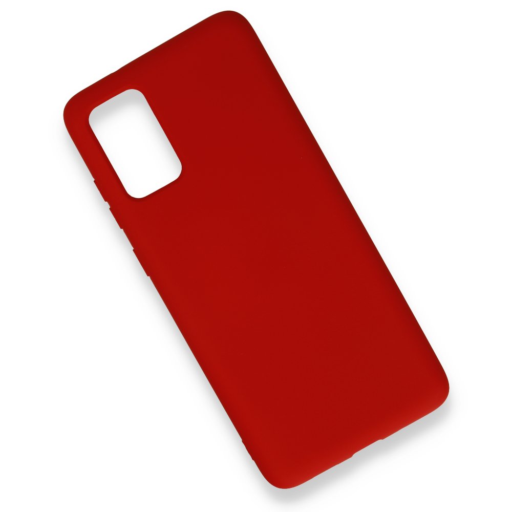 Newface Samsung Galaxy S20 Plus Kılıf Nano içi Kadife  Silikon - Kırmızı