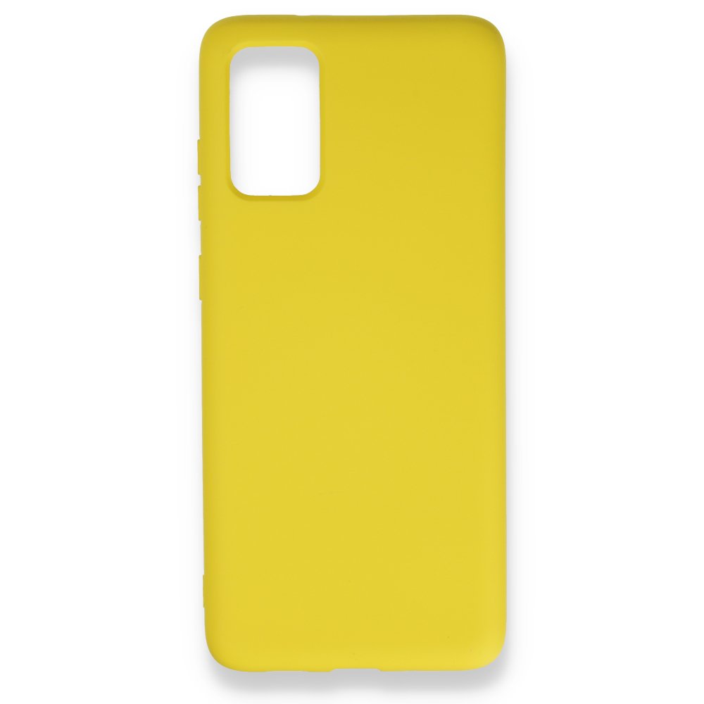 Newface Samsung Galaxy S20 Plus Kılıf Nano içi Kadife Silikon - Sarı