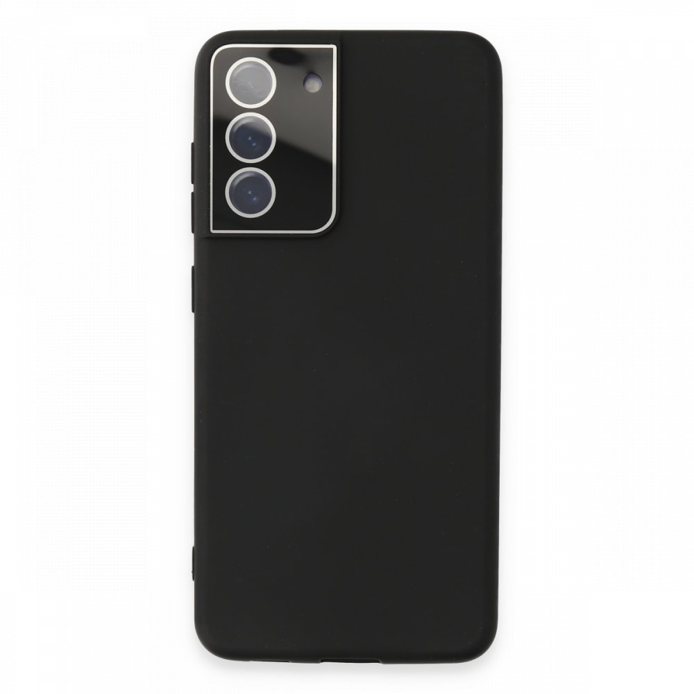 Newface Samsung Galaxy S21 FE Kılıf Lansman Glass Kapak - Siyah