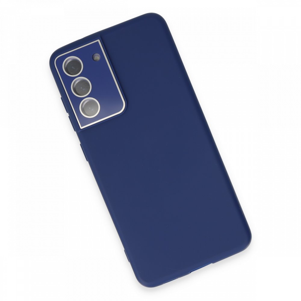 Newface Samsung Galaxy S21 FE Kılıf Lansman Glass Kapak - Sky Blue