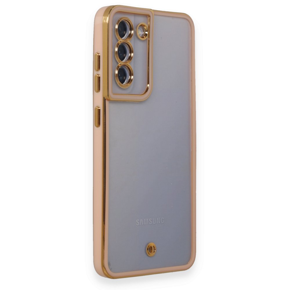 Newface Samsung Galaxy S21 FE Kılıf Liva Lens Silikon - Pudra