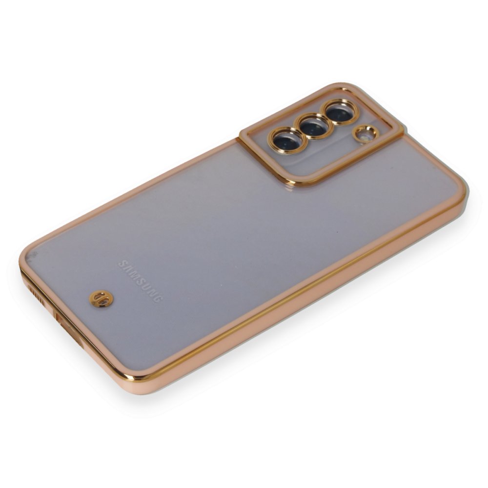 Newface Samsung Galaxy S21 FE Kılıf Liva Lens Silikon - Pudra