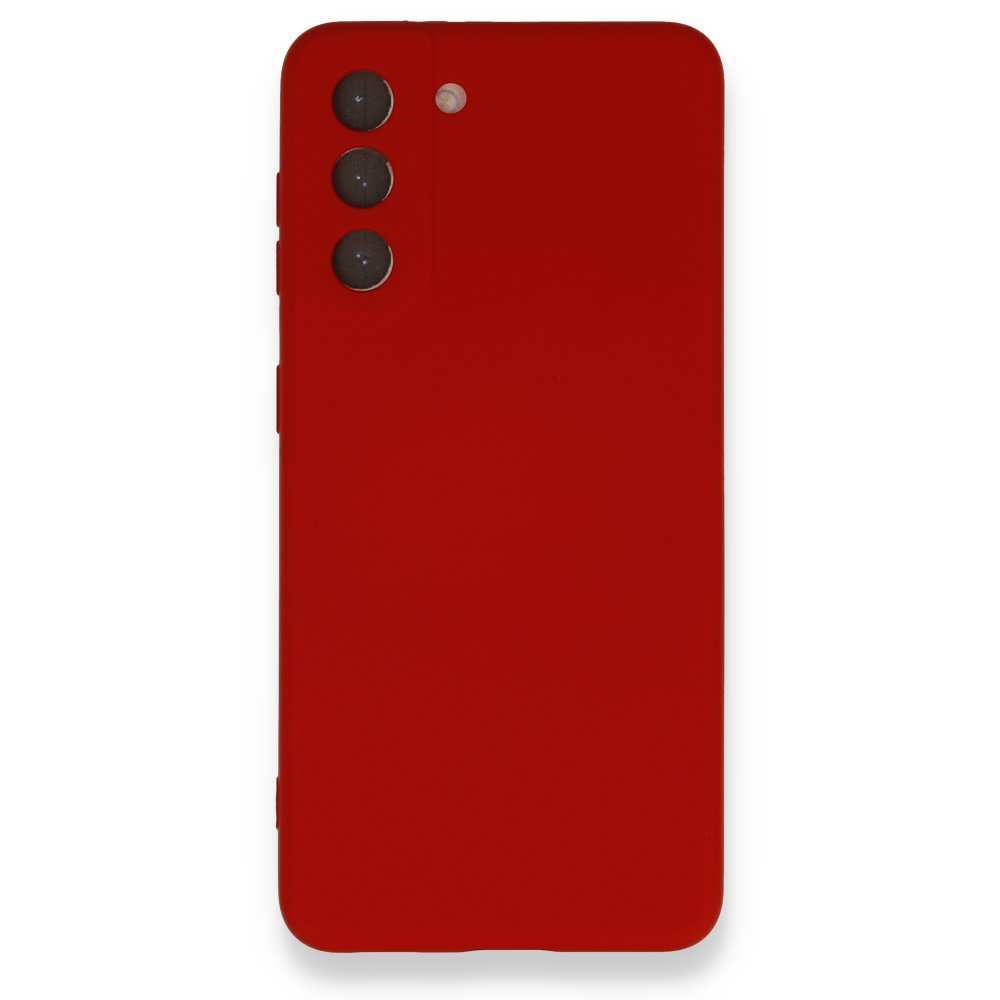 Newface Samsung Galaxy S21 FE Kılıf Nano içi Kadife  Silikon - Kırmızı