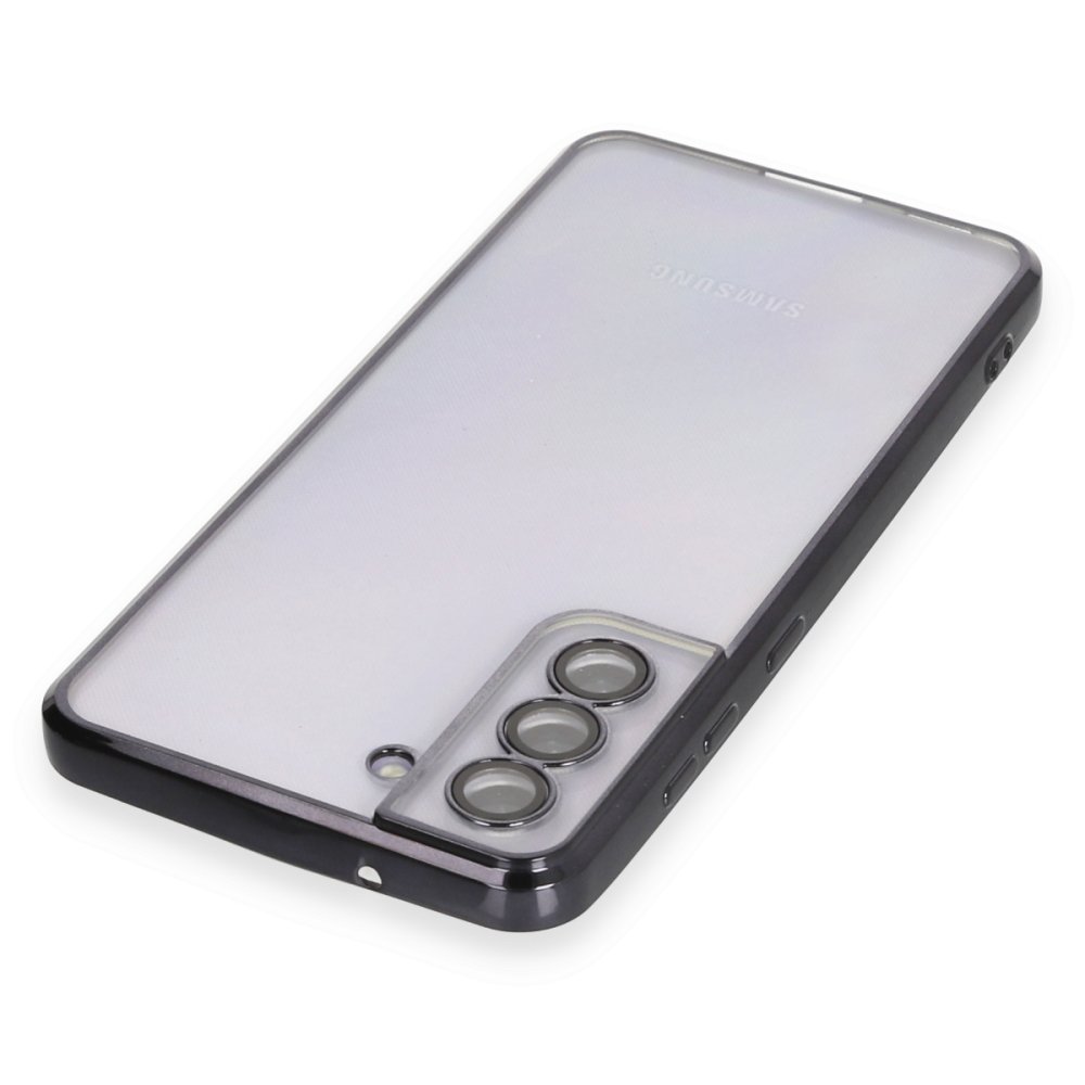 Newface Samsung Galaxy S21 FE Kılıf Razer Lensli Silikon - Siyah