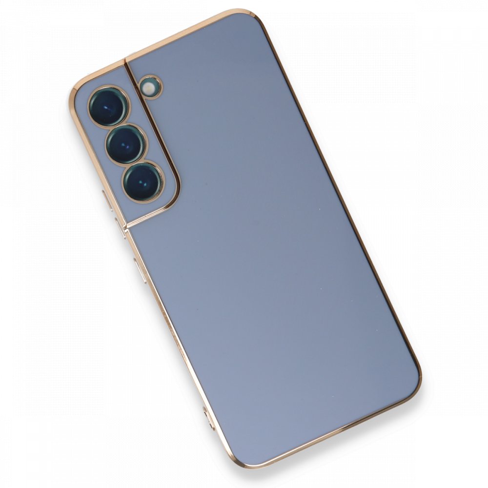 Newface Samsung Galaxy S21 FE Kılıf Volet Silikon - Mavi