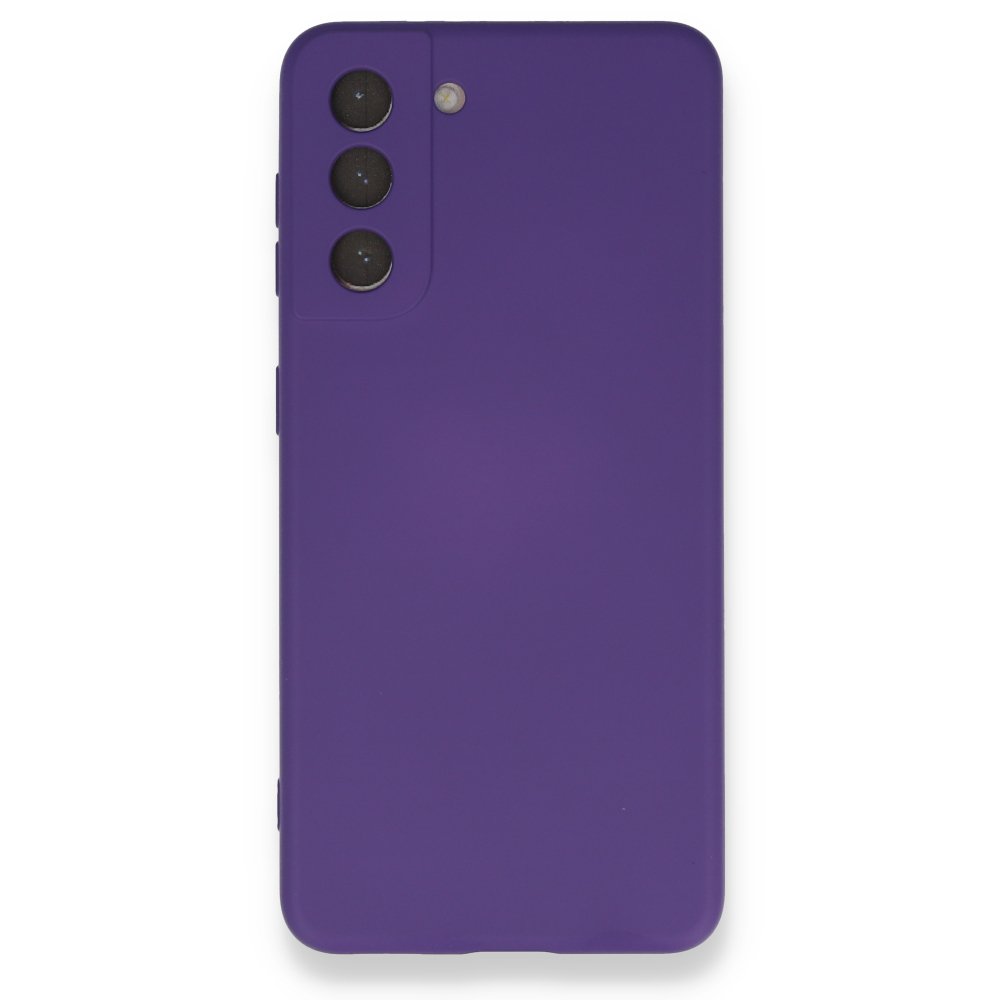 Newface Samsung Galaxy S21 Kılıf Nano içi Kadife Silikon - Mor