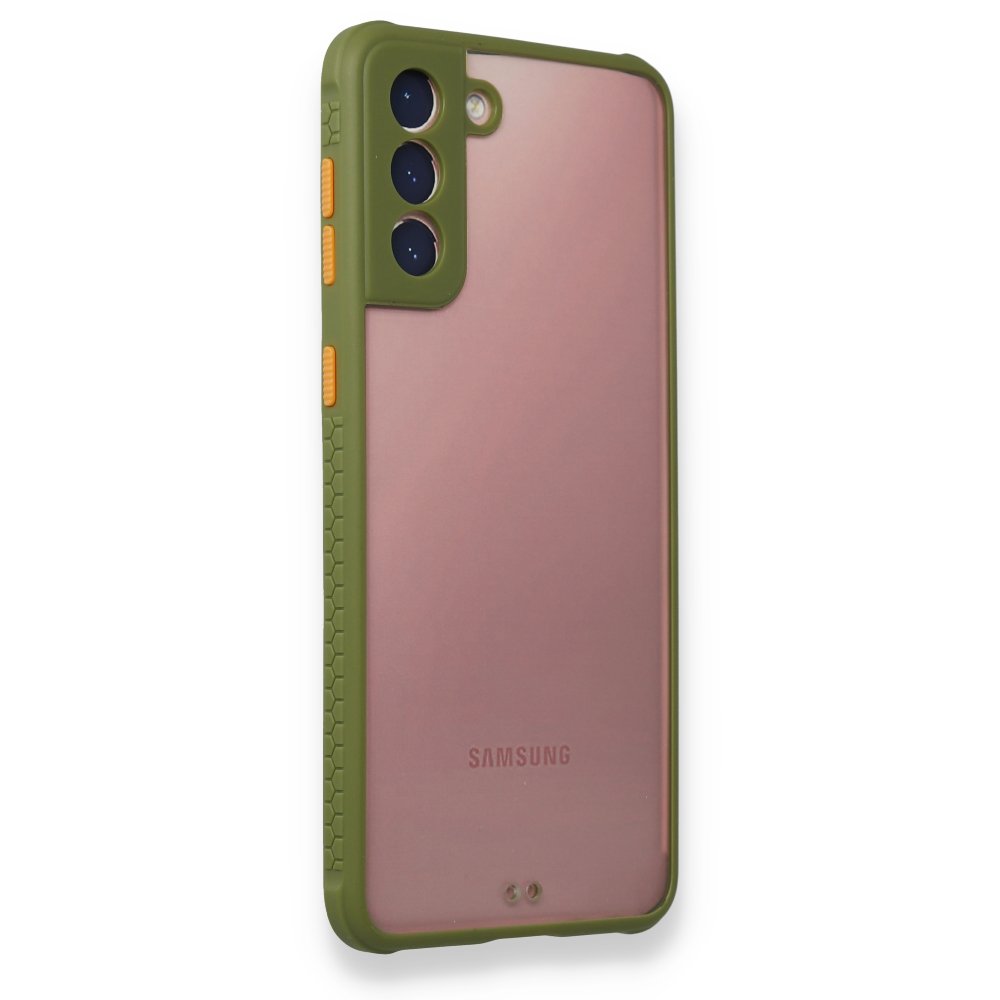 Newface Samsung Galaxy S21 Plus Kılıf Miami Şeffaf Silikon  - Yeşil