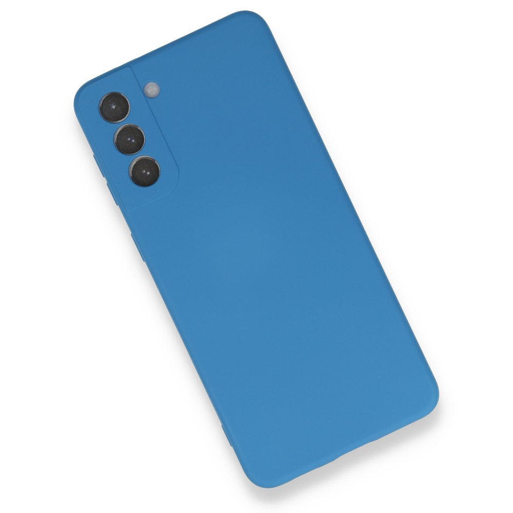 Newface Samsung Galaxy S21 Plus Kılıf Nano içi Kadife Silikon - Mavi