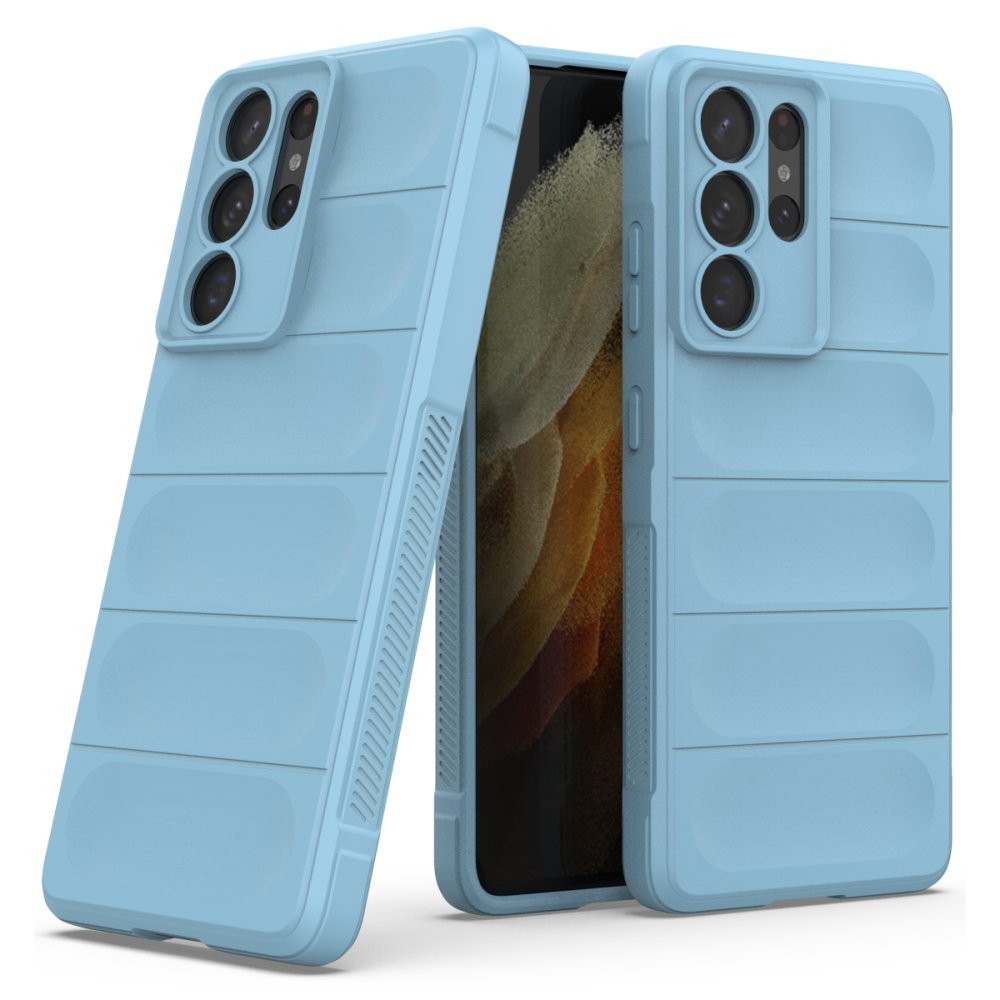 Newface Samsung Galaxy S21 Ultra Kılıf Optimum Silikon - Sky Blue