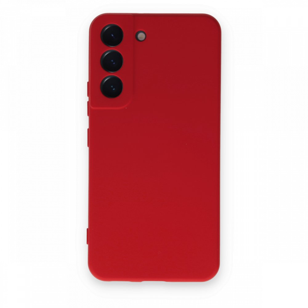 Newface Samsung Galaxy S22 Kılıf Nano içi Kadife Silikon - Kırmızı