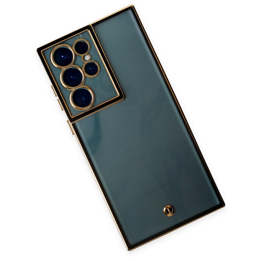 Newface Samsung Galaxy S22 Ultra Kılıf Liva Lens Silikon - Siyah