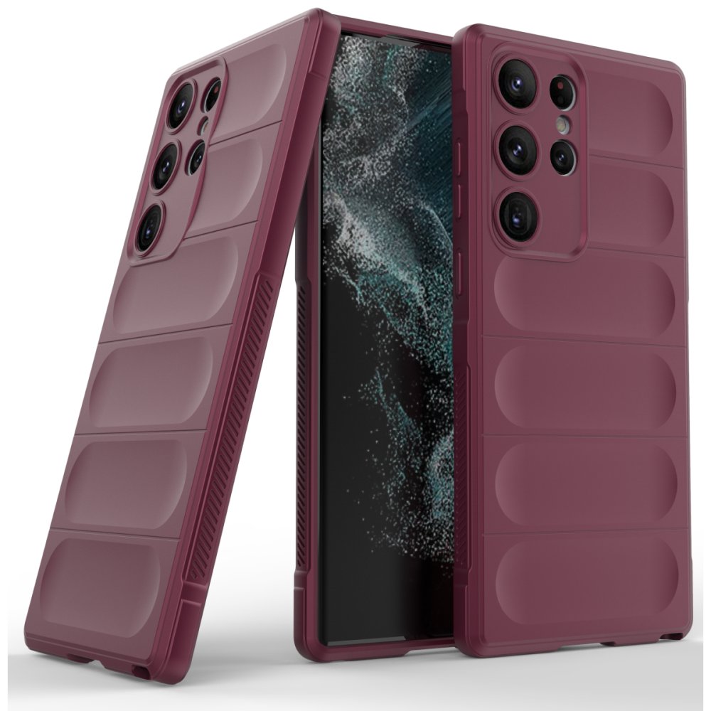 Newface Samsung Galaxy S22 Ultra Kılıf Optimum Silikon - Bordo
