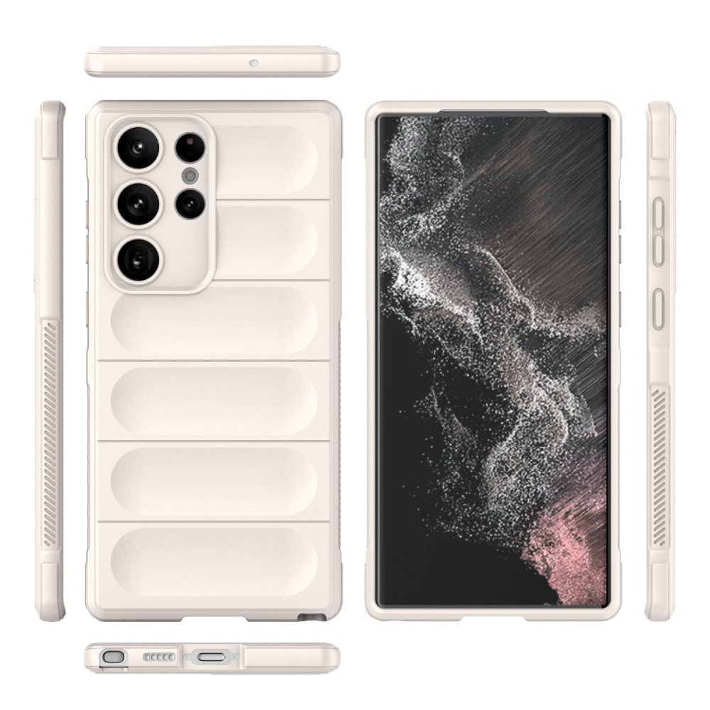 Newface Samsung Galaxy S22 Ultra Kılıf Optimum Silikon - Krem