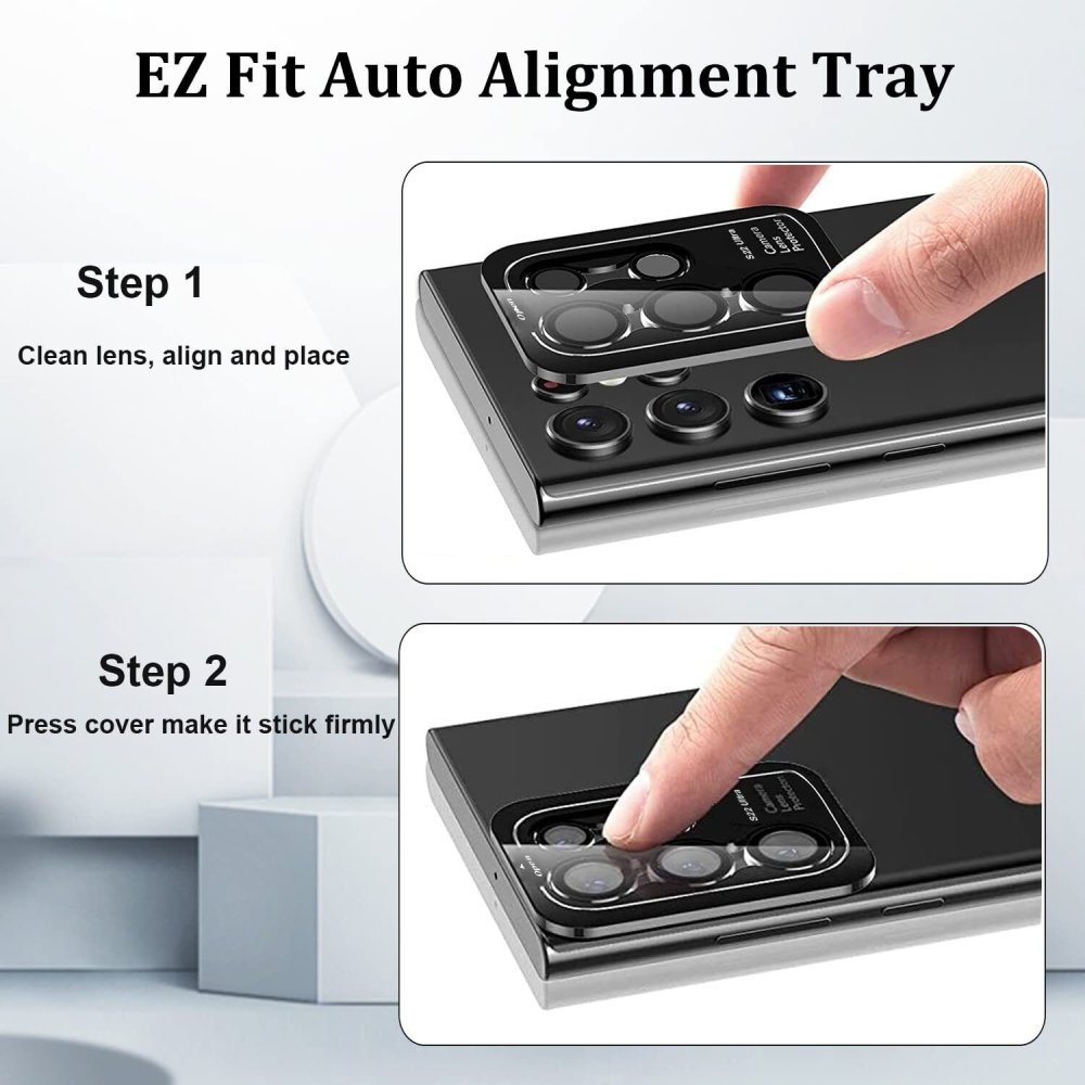 Newface Samsung Galaxy S22 Ultra Valdez Metal Kamera Lens - Derin Mor