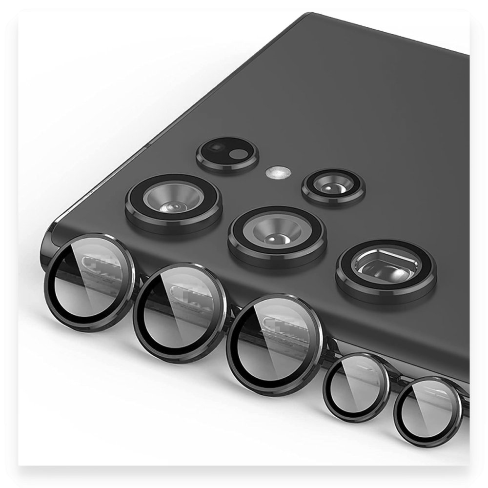 Newface Samsung Galaxy S22 Ultra Valdez Metal Kamera Lens - Siyah