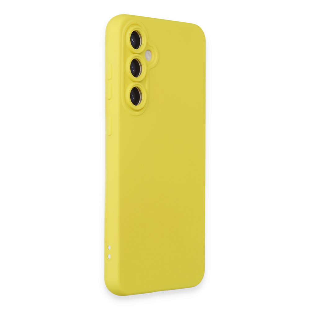 Newface Samsung Galaxy S23 FE Kılıf Nano içi Kadife Silikon - Sarı