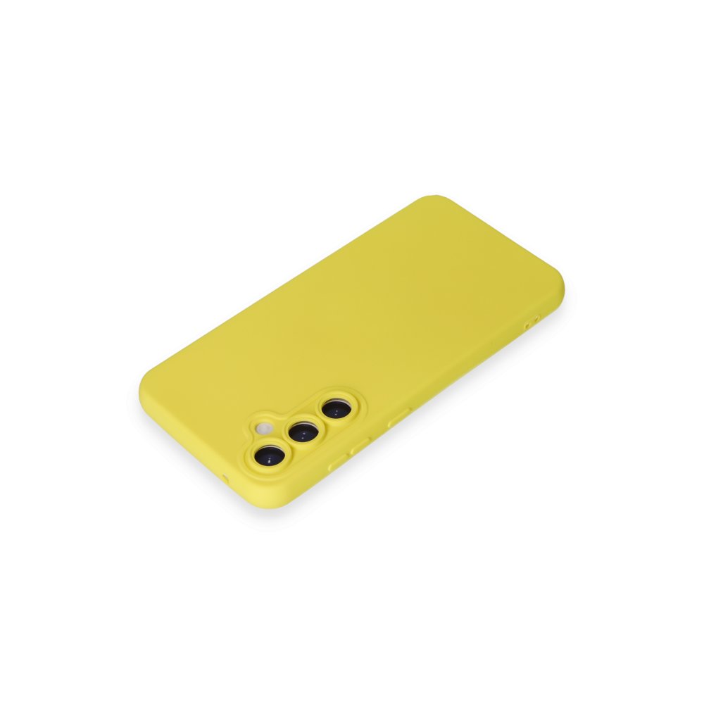 Newface Samsung Galaxy S23 FE Kılıf Nano içi Kadife Silikon - Sarı