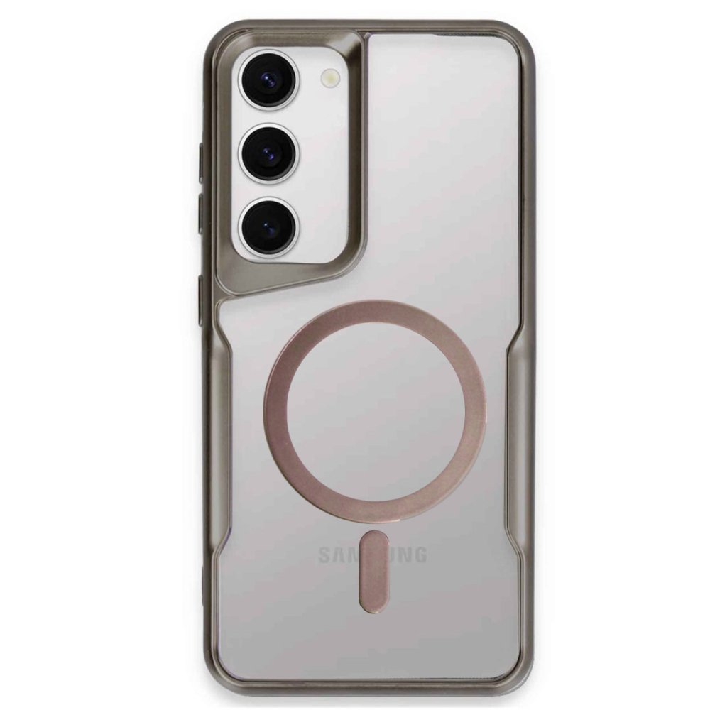 Newface Samsung Galaxy S23 Kılıf Boyi Magsafe Silikon Kapak - Titan Gri