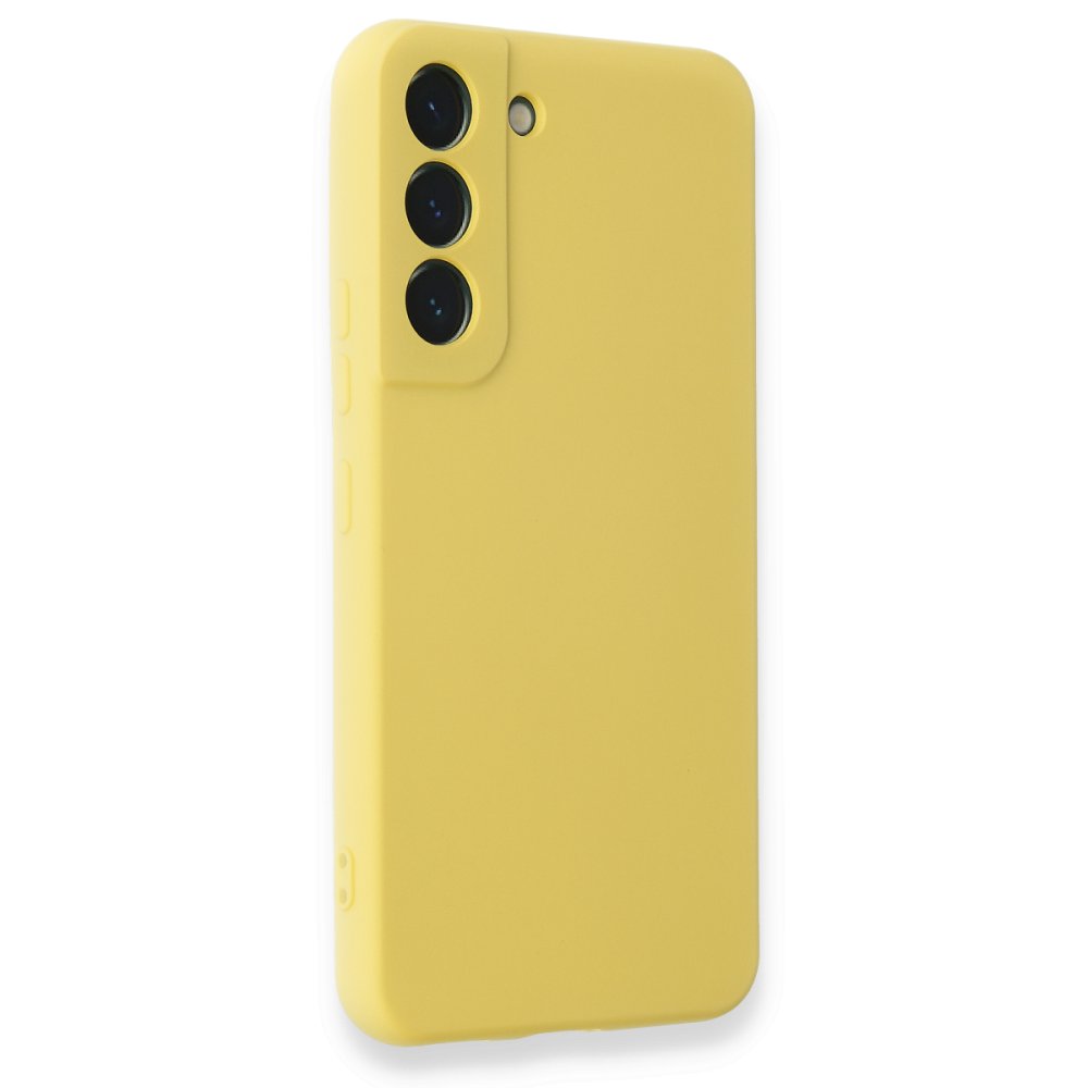 Newface Samsung Galaxy S23 Kılıf Nano içi Kadife Silikon - Sarı