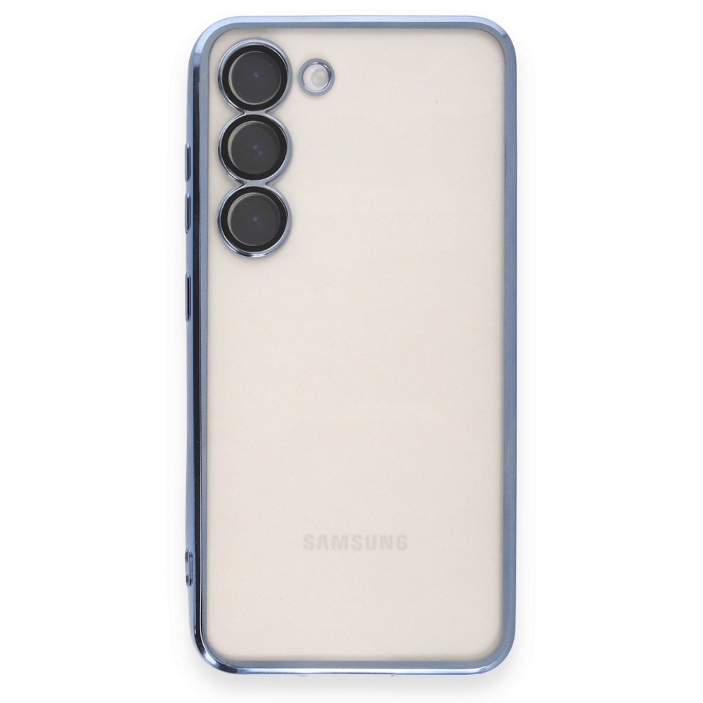 Newface Samsung Galaxy S24 Plus Kılıf Razer Lensli Silikon - Açık Mavi