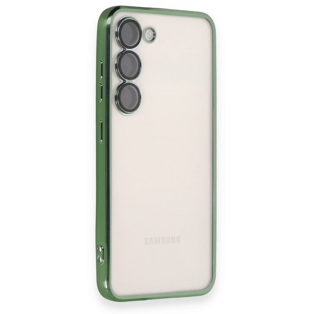 Newface Samsung Galaxy S24 Kılıf Razer Lensli Silikon - Yeşil