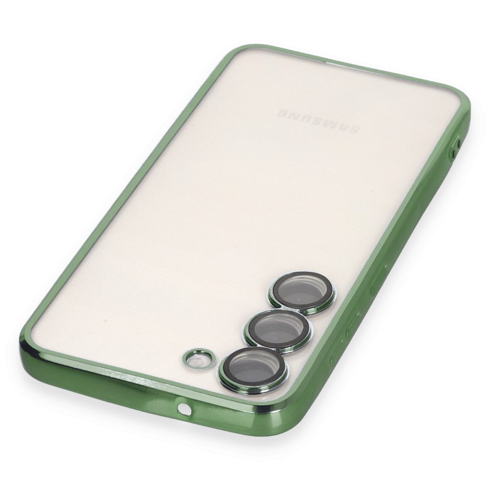 Newface Samsung Galaxy S24 Kılıf Razer Lensli Silikon - Yeşil