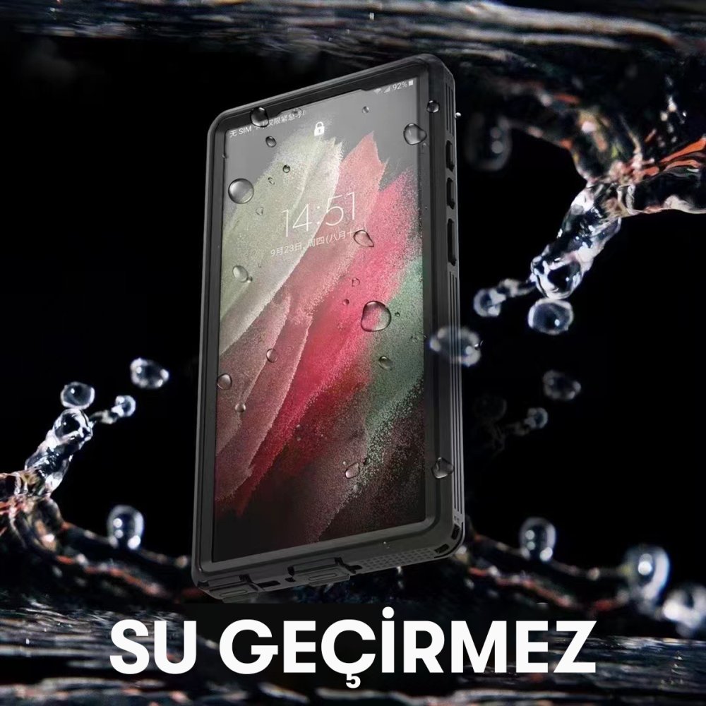 Newface Samsung Galaxy S23 Kılıf Red Pepper Su Geçirmez Kılıf - Siyah-Gri