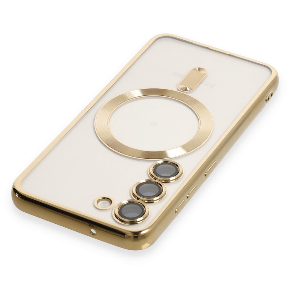 Newface Samsung Galaxy S23 Plus Kılıf Kross Magneticsafe Kapak - Gold